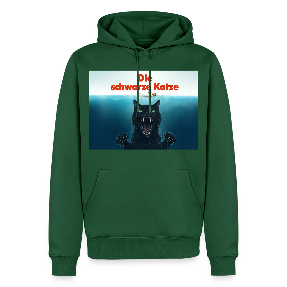 Die schwarze Katze - Krümel taucht auf | Männer Premium Hoodie - Flaschengrün
