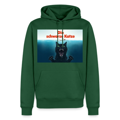 Die schwarze Katze - Krümel taucht auf | Männer Premium Hoodie - Flaschengrün