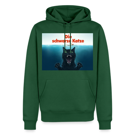 Die schwarze Katze - Krümel taucht auf | Männer Premium Hoodie - Flaschengrün