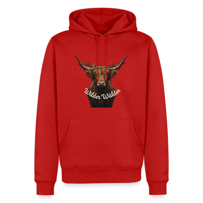Wilder Wälder – Schwarzwald Highland Rind | Männer Premium Hoodie - Rot