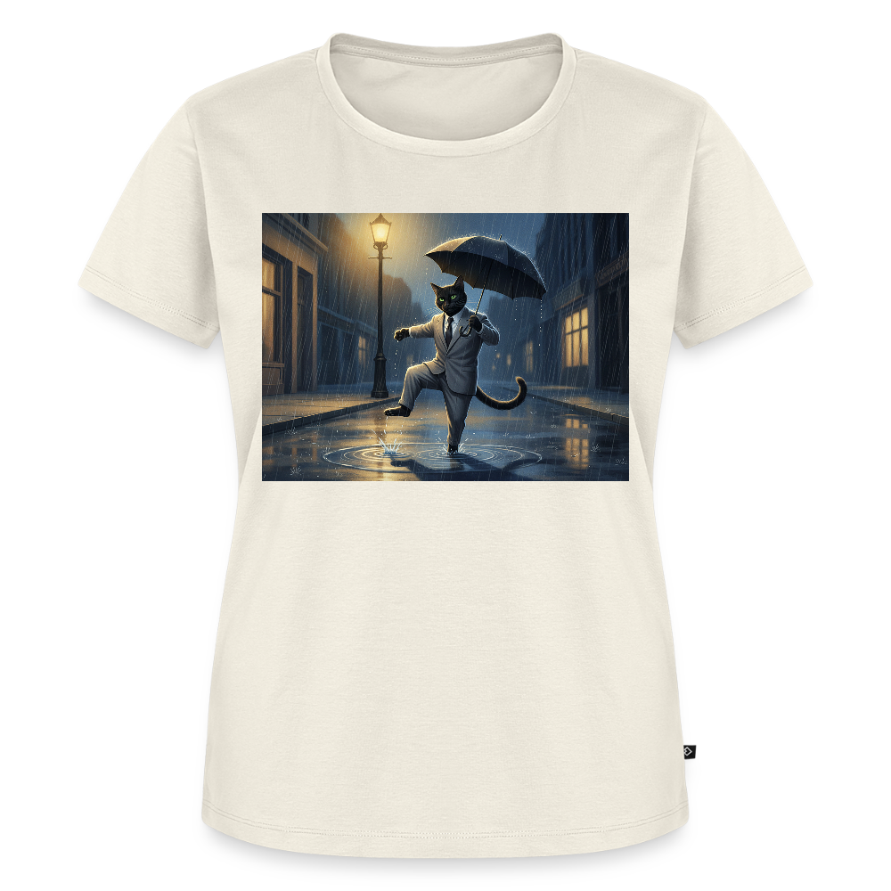 Krümel tanzt im Regen | Frauen Premium T-Shirt - Naturweiß