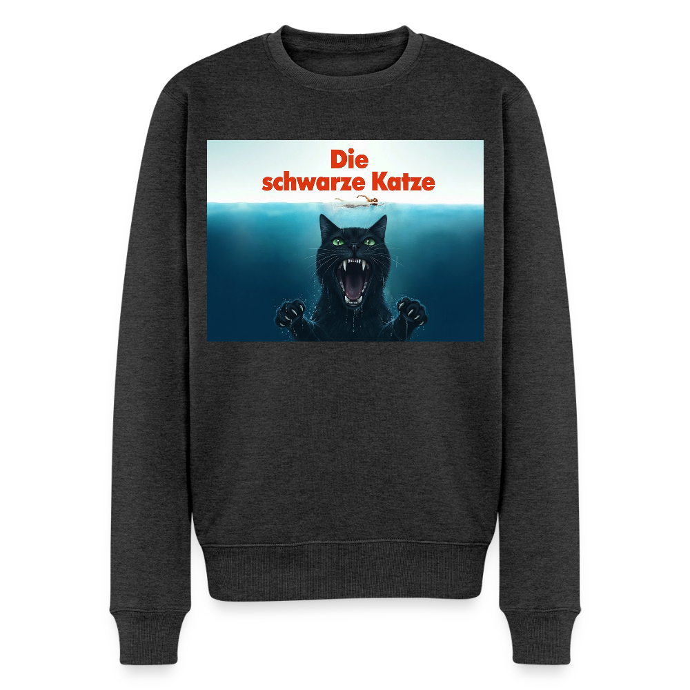 Die schwarze Katze - Krümel taucht auf |  Männer Premium Pullover - Anthrazit meliert