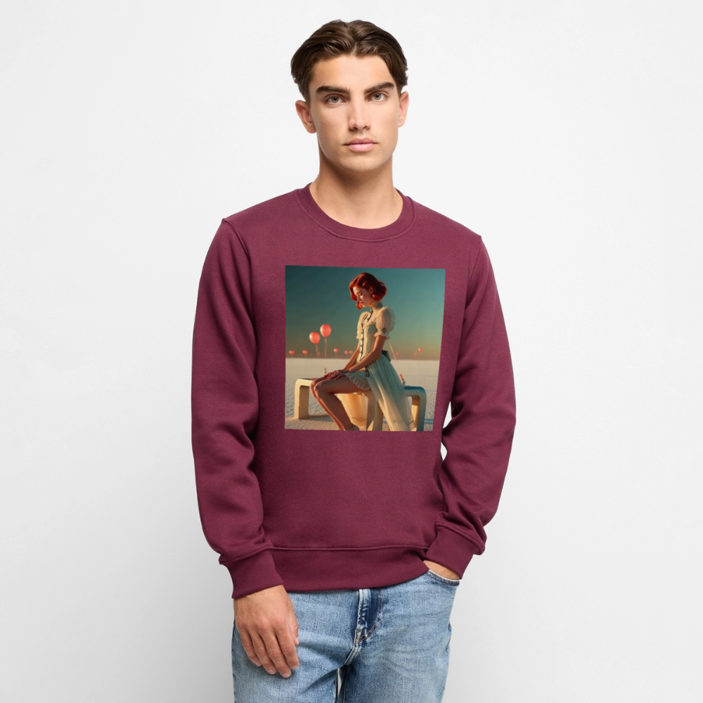 Leise Gedanken bei lauter Farben |  Männer Premium Pullover - Burgunderrot