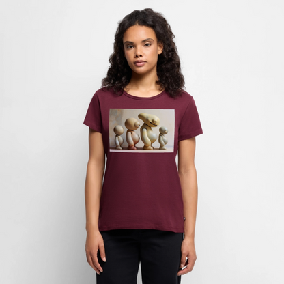 So wachsen wir also | Frauen Premium T-Shirt - Burgunderrot