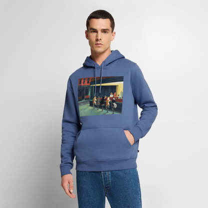Wenn Hopper Katzen gemalt hätte | Männer Premium Hoodie - Taubenblau