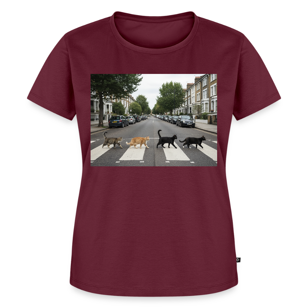 The Purrfect Crossing – Wir waren vor der Band da | Frauen Premium T-Shirt - Burgunderrot