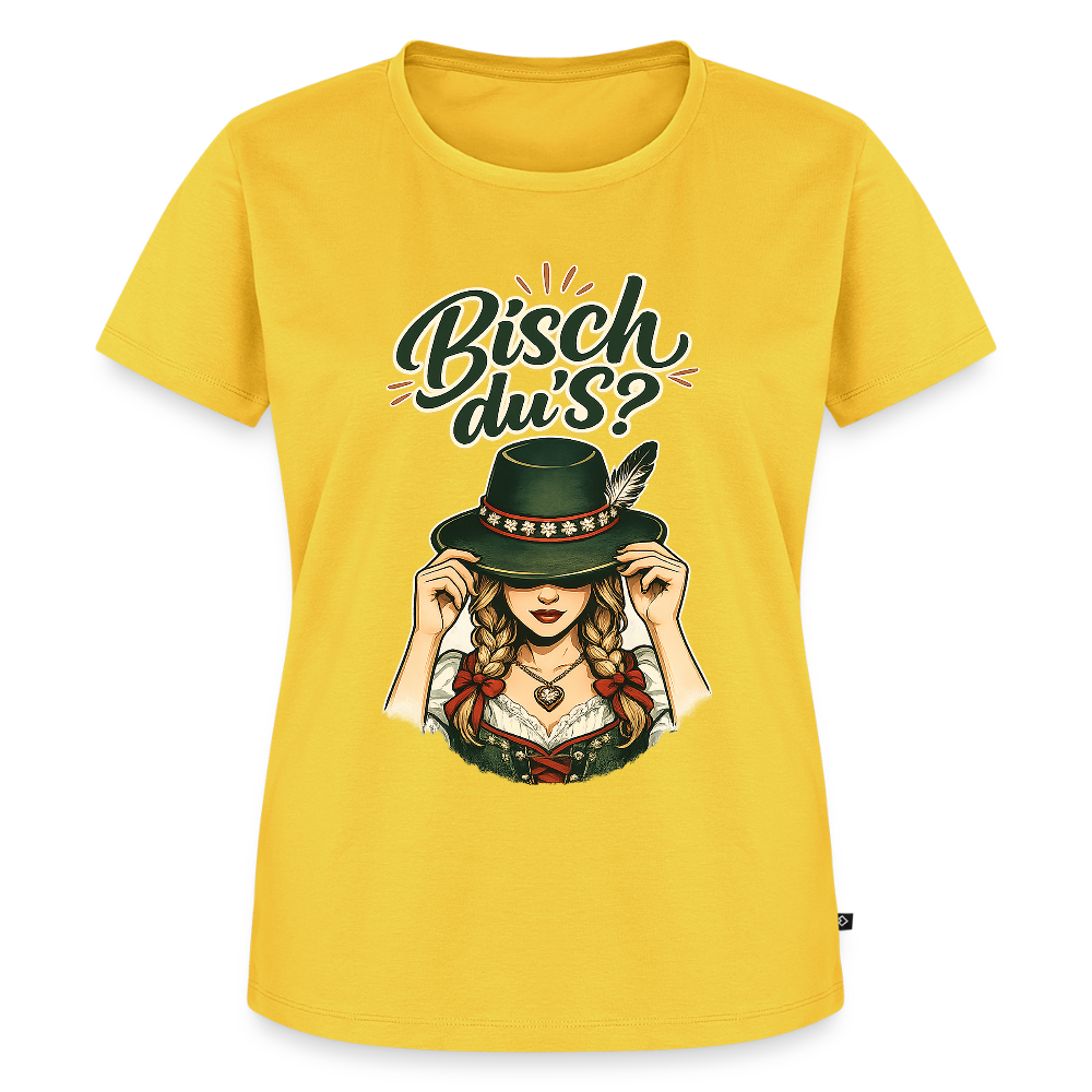 Bisch du’s? – Der Blick sagt alles | Frauen Premium T-Shirt - Gelb