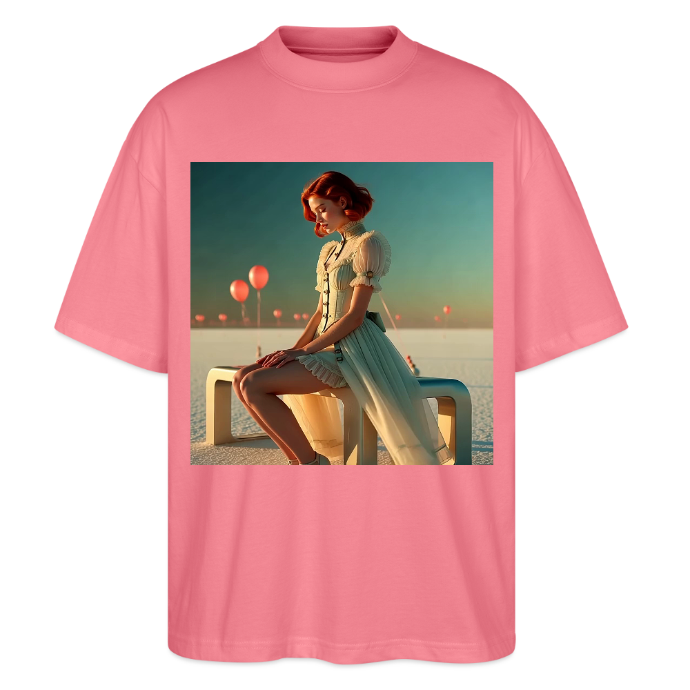 Leise Gedanken bei lauter Farben | Stanley/Stella Oversized Unisex Bio T-Shirt Blaster - Pink 