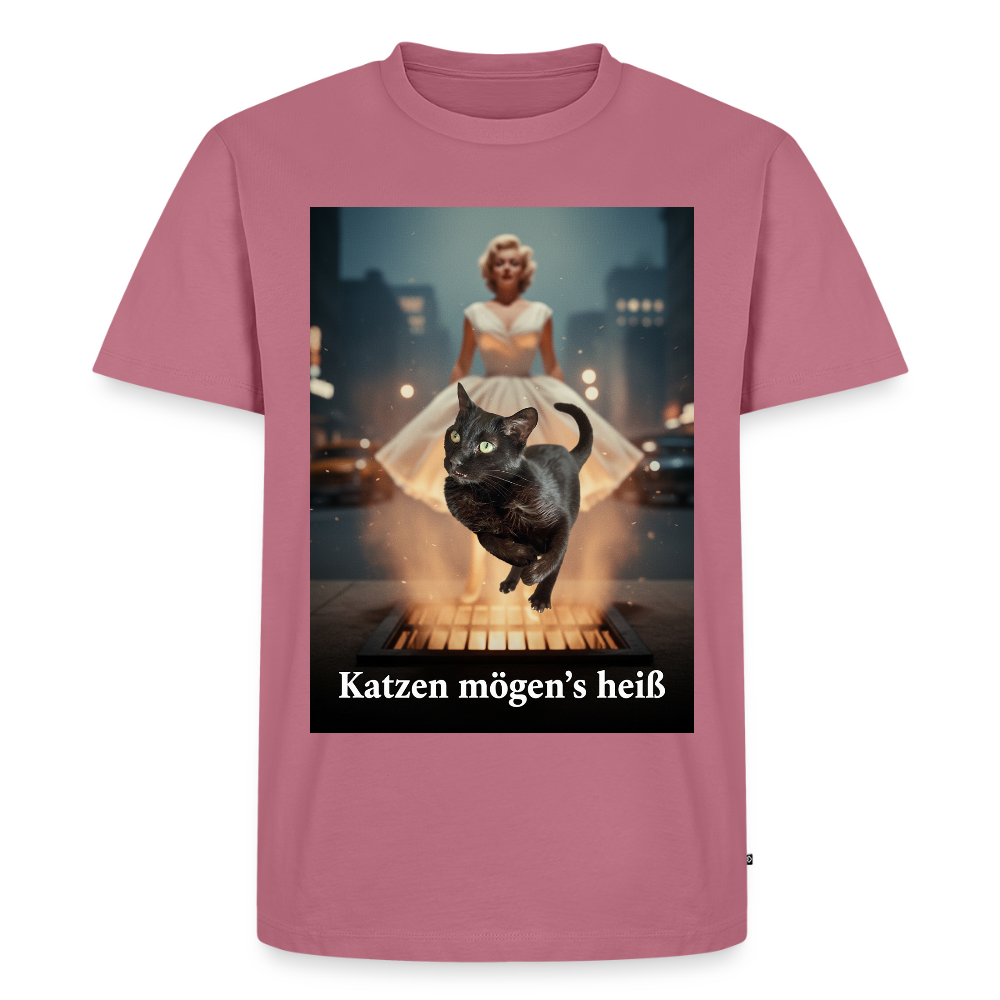 Katzen mögen’s heiß | Männer Premium T-Shirt - Mauve