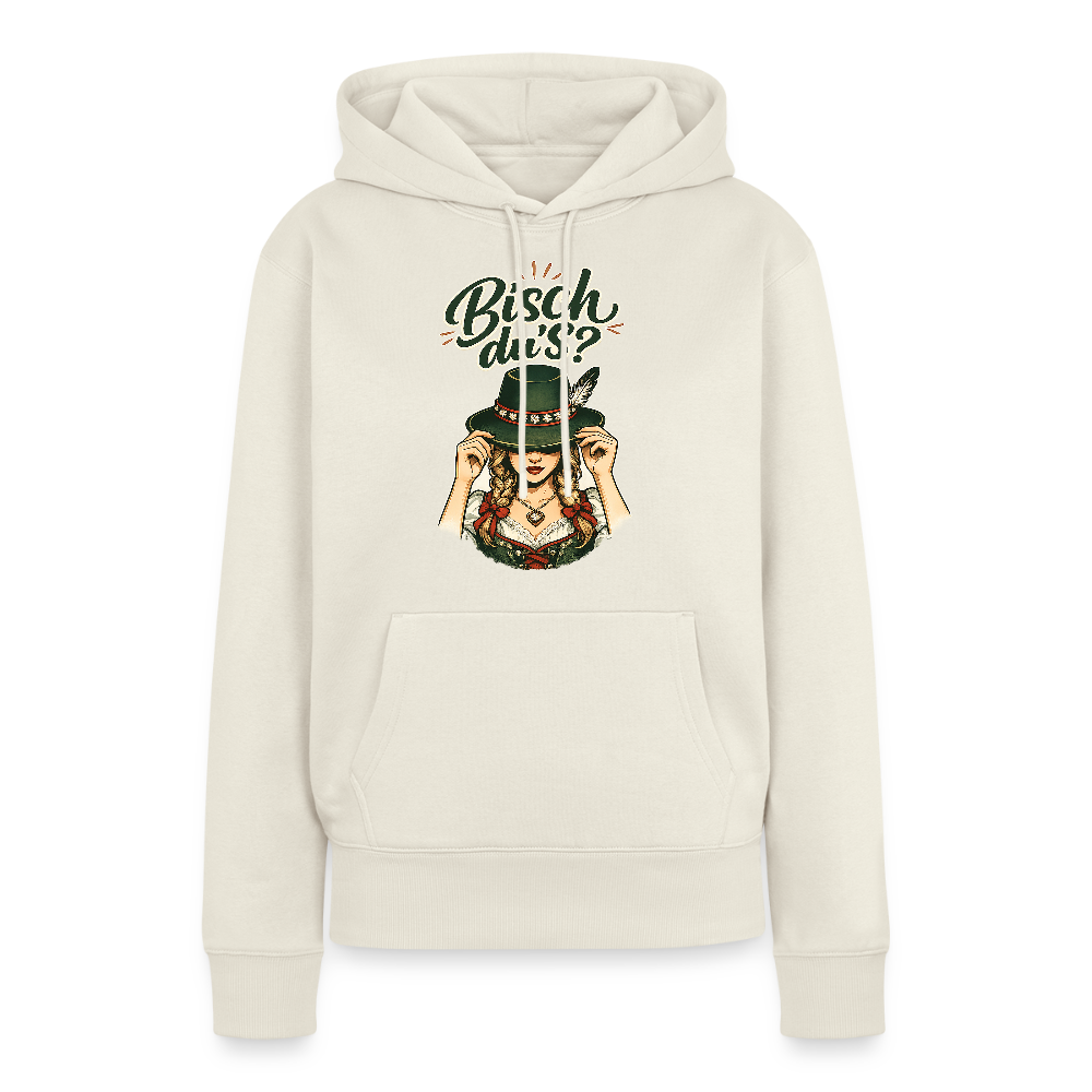 Bisch du’s? – Der Blick sagt alles | Frauen Premium Hoodie - Naturweiß