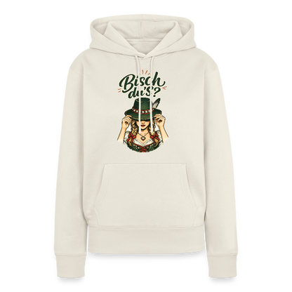 Bisch du’s? – Der Blick sagt alles | Frauen Premium Hoodie - Naturweiß