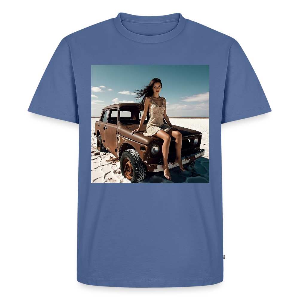 Warten auf irgendwas | Männer Premium T-Shirt - Taubenblau