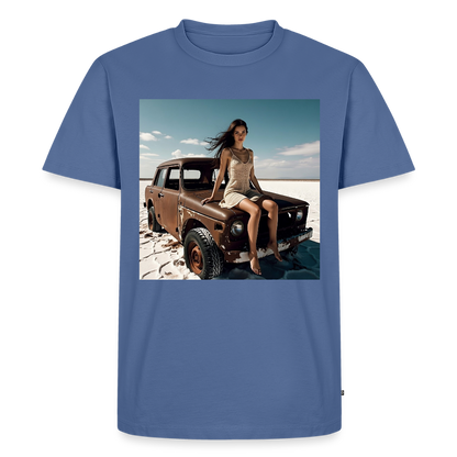 Warten auf irgendwas | Männer Premium T-Shirt - Taubenblau