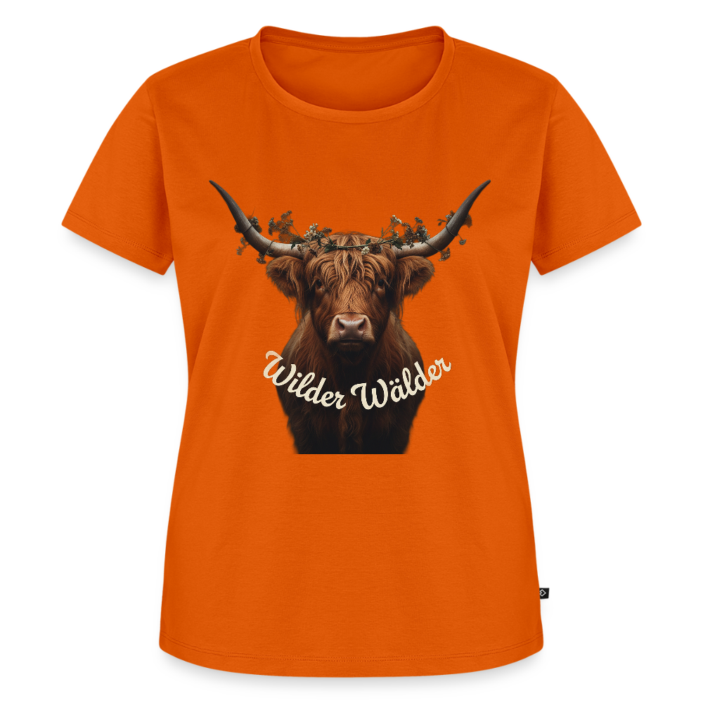 Wilder Wälder – Schwarzwald Highland Rind | Frauen Premium T-Shirt - Orange 