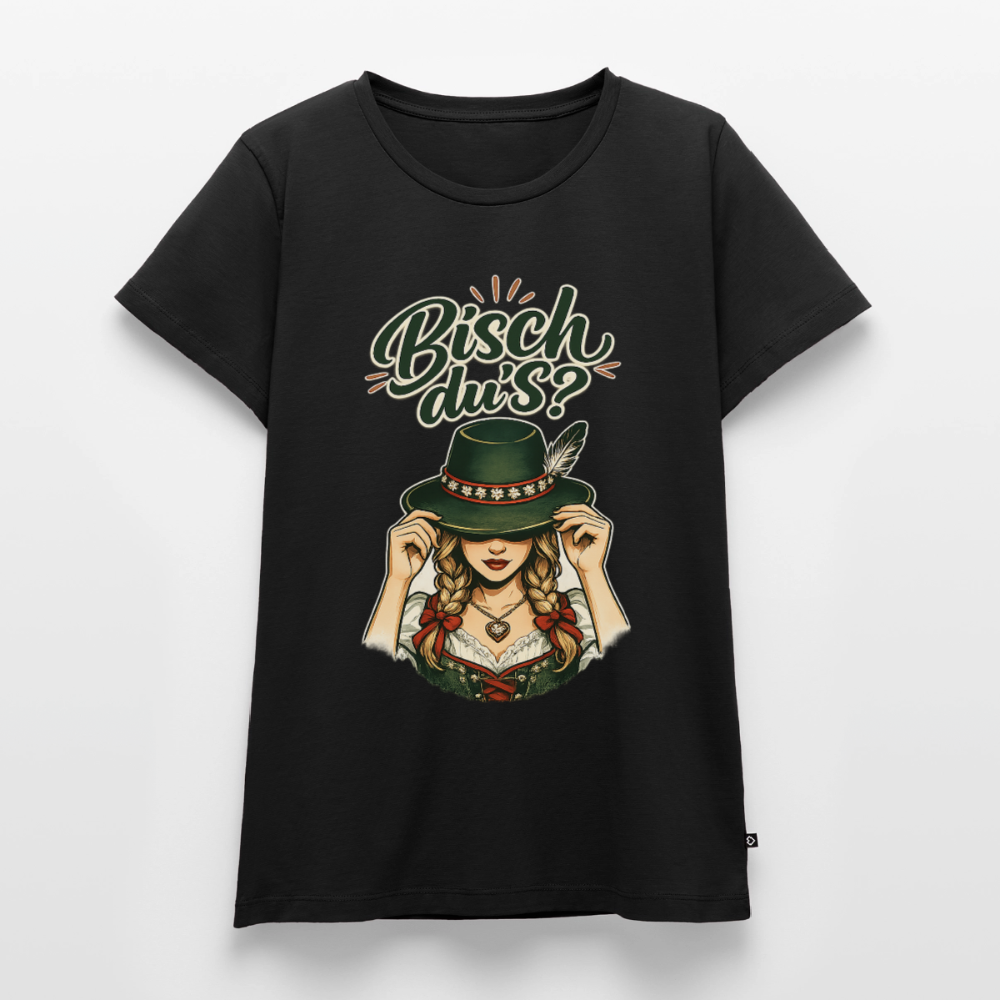 Bisch du’s? – Der Blick sagt alles | Frauen Premium T-Shirt - Schwarz