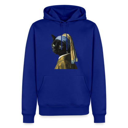 Das Mädchen mit dem Perlenohrring… aber es ist eine Katze | Männer Premium Hoodie - Royalblau