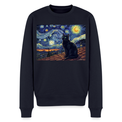 Sternennacht… aber die Katze denkt nach |  Männer Premium Pullover - Navy