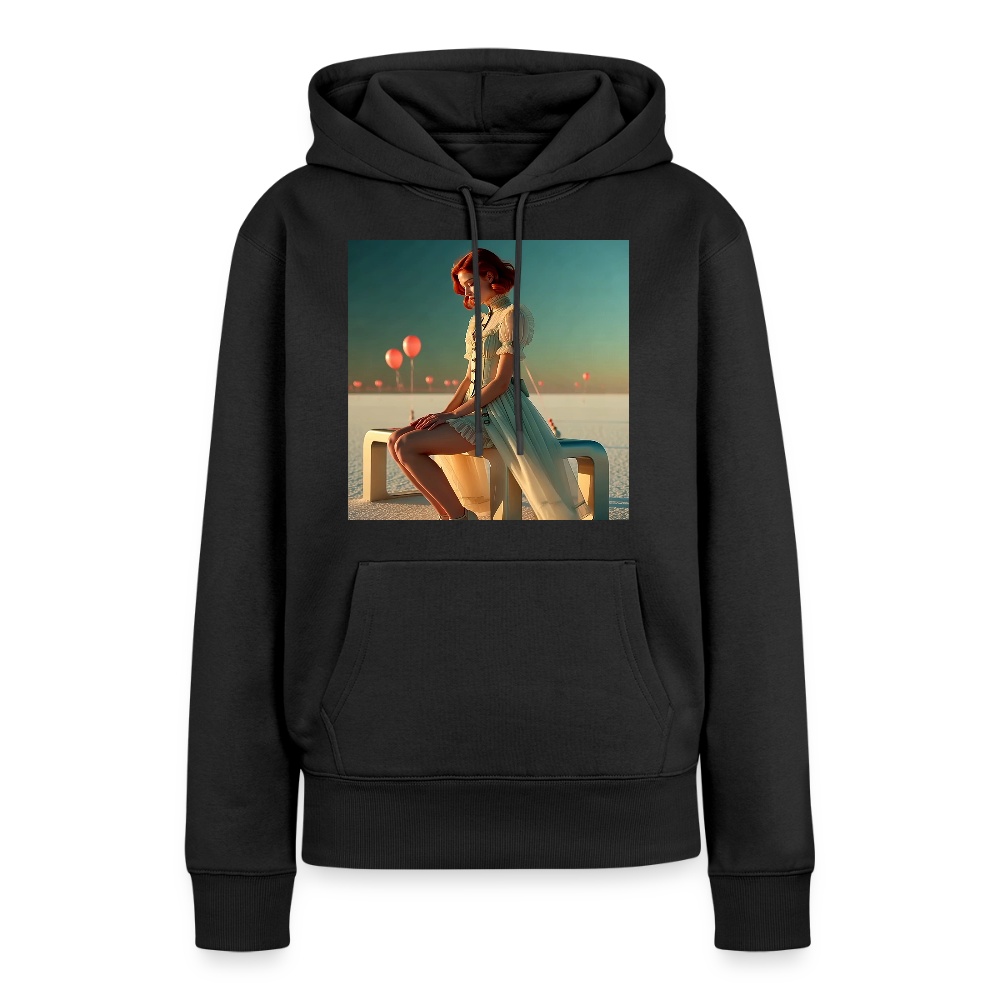 Leise Gedanken bei lauter Farben | Frauen Premium Hoodie - Schwarz