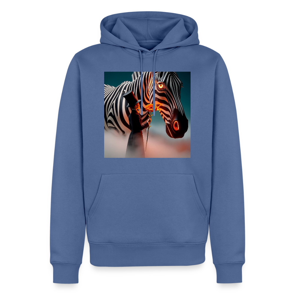 Blumen für ein Zebra | Männer Premium Hoodie - Taubenblau