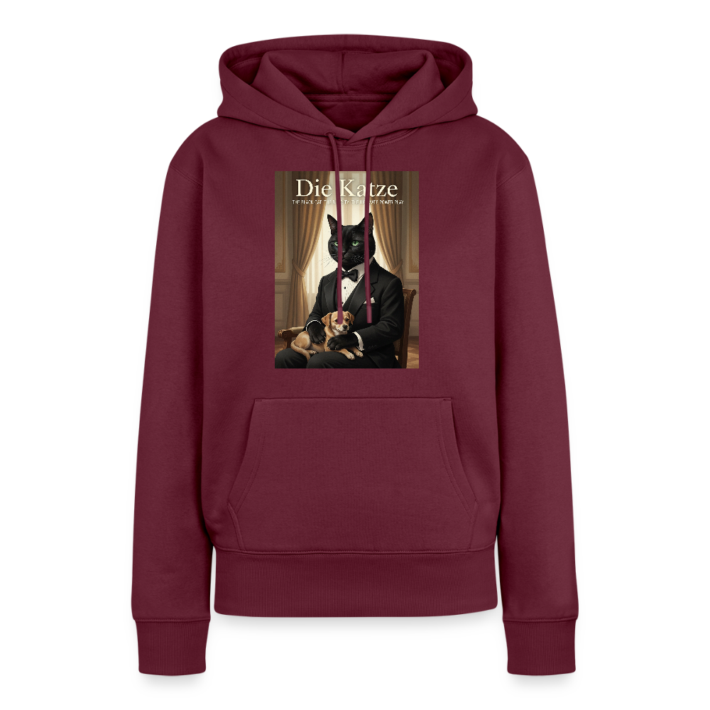 Die Katze – Krümel regelt das | Frauen Premium Hoodie - Burgunderrot