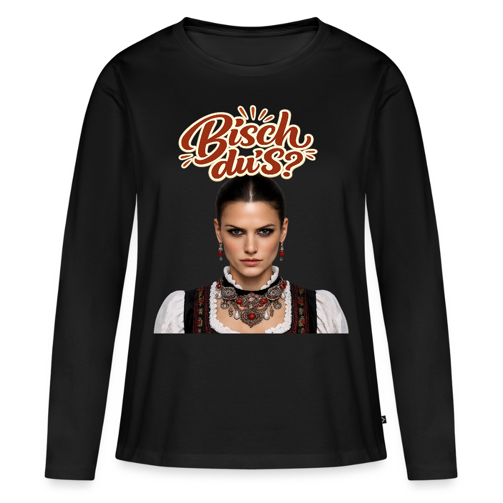 Schwarzwaldstolz – Sie weiß, wer sie isch | Frauen Premium Bio Langarmshirt - Schwarz