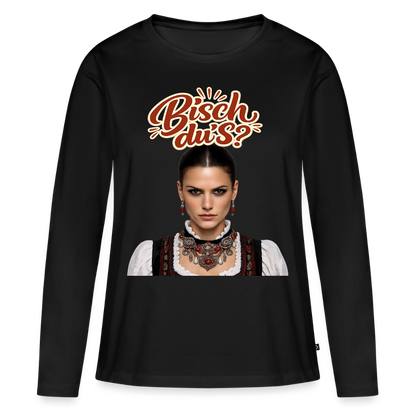 Schwarzwaldstolz – Sie weiß, wer sie isch | Frauen Premium Bio Langarmshirt - Schwarz