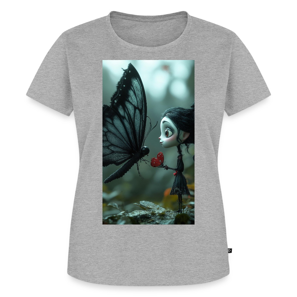 Mut für einen Moment | Frauen Premium T-Shirt - Grau meliert