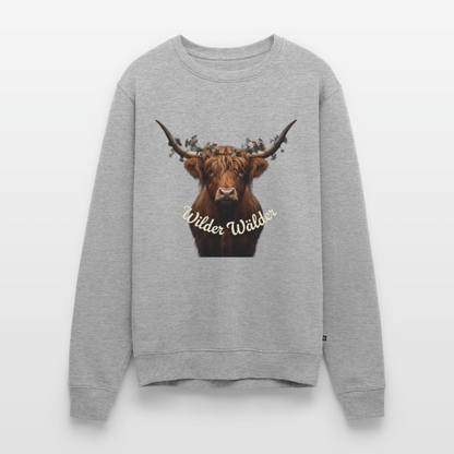 Wilder Wälder – Schwarzwald Highland Rind |  Männer Premium Pullover - Grau meliert