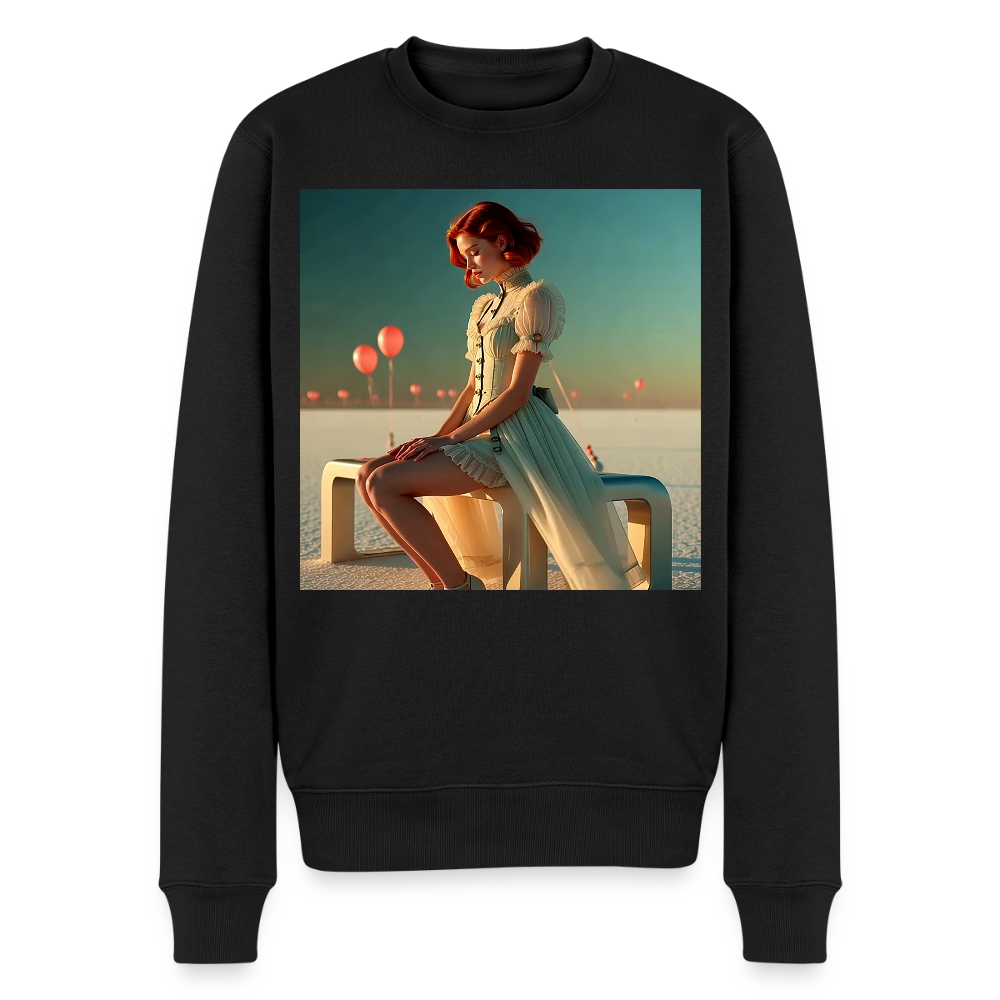 Leise Gedanken bei lauter Farben |  Männer Premium Pullover - Schwarz