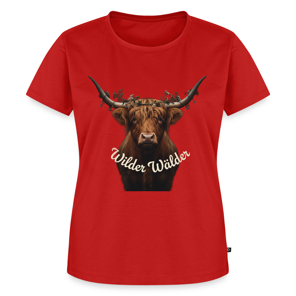 Wilder Wälder – Schwarzwald Highland Rind | Frauen Premium T-Shirt - Rot