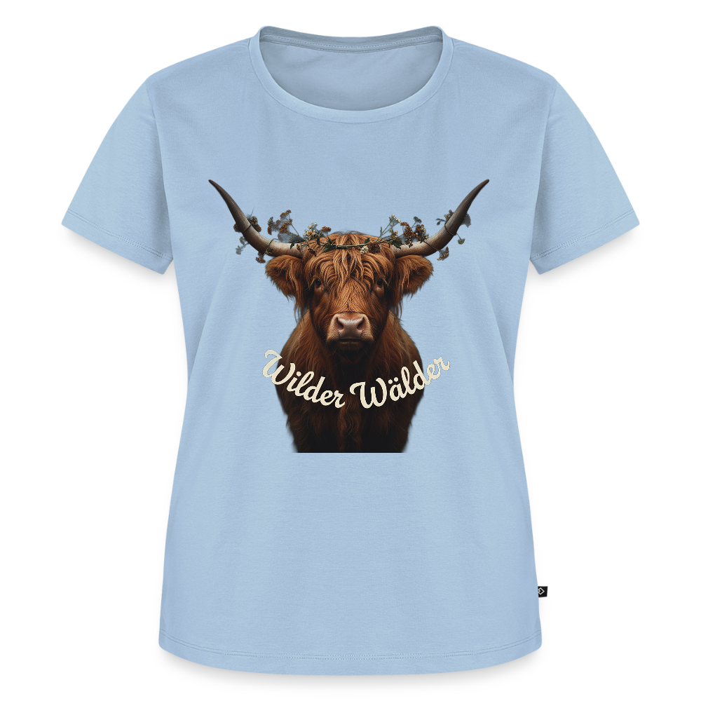 Wilder Wälder – Schwarzwald Highland Rind | Frauen Premium T-Shirt - Hellblau
