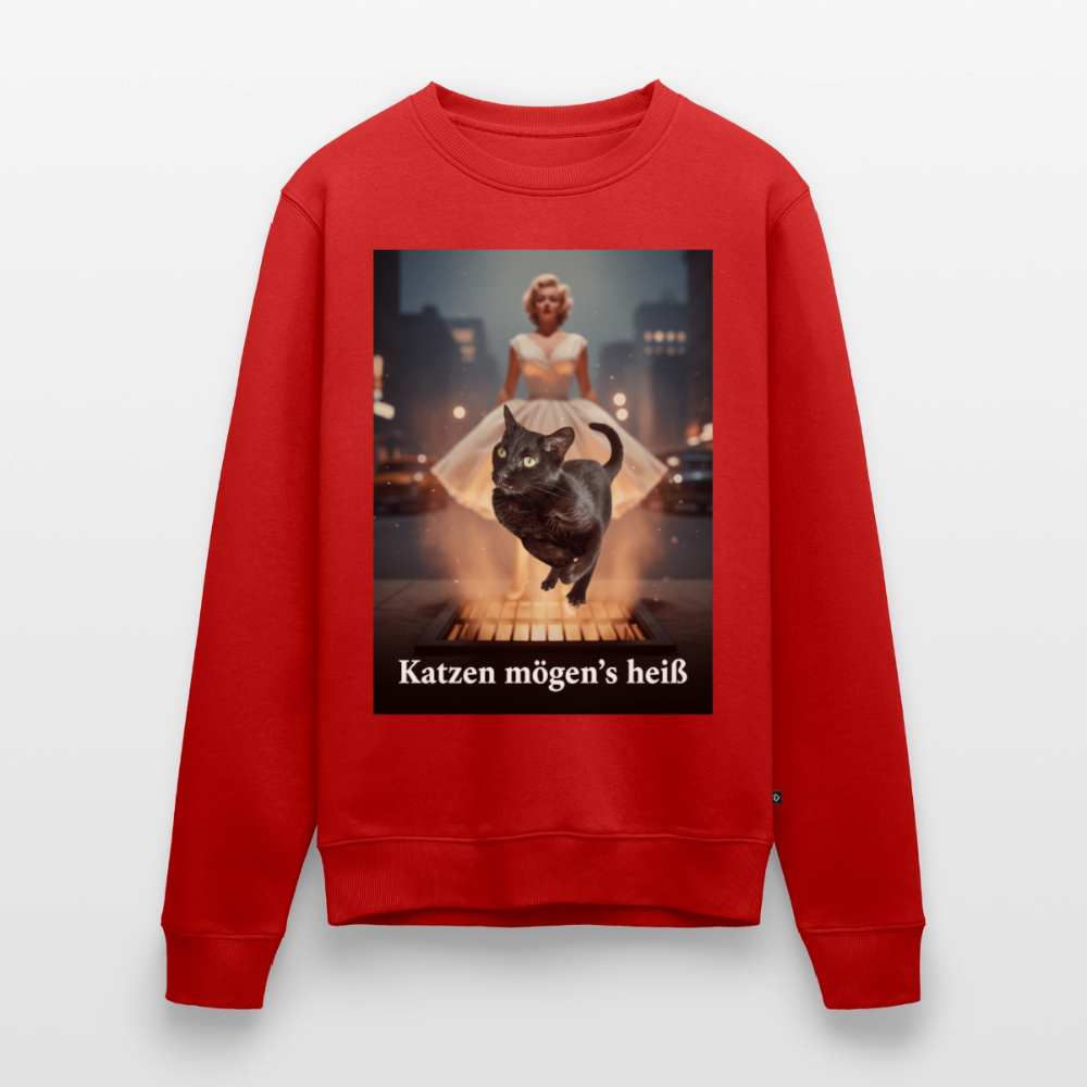 Katzen mögen’s heiß |  Männer Premium Pullover - Rot