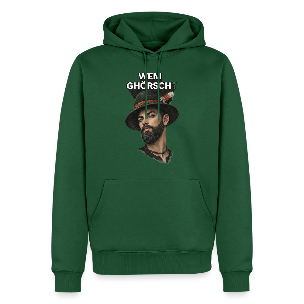 Wem ghörsch? – Alemannische Klärung | Männer Premium Hoodie - Flaschengrün