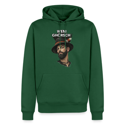 Wem ghörsch? – Alemannische Klärung | Männer Premium Hoodie - Flaschengrün