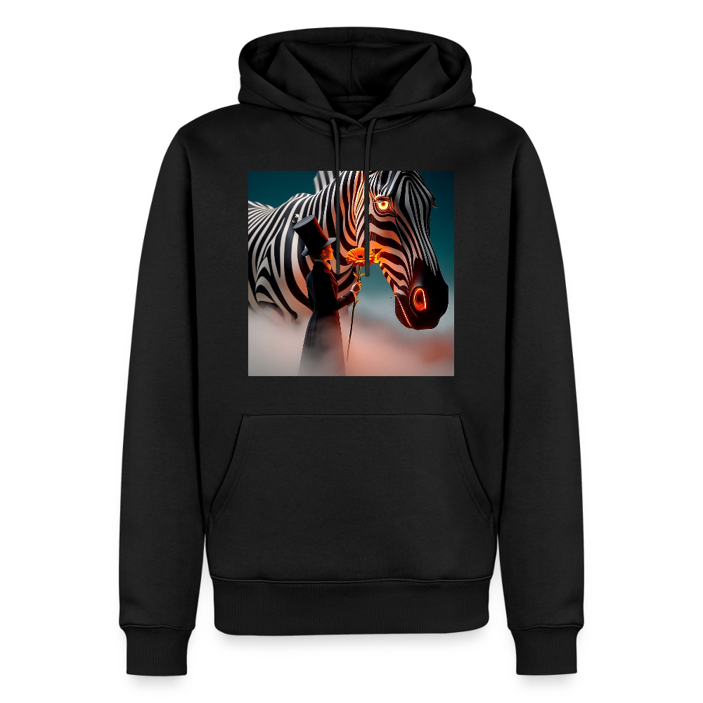 Blumen für ein Zebra | Männer Premium Hoodie - Schwarz