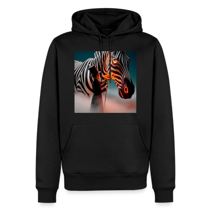 Blumen für ein Zebra | Männer Premium Hoodie - Schwarz