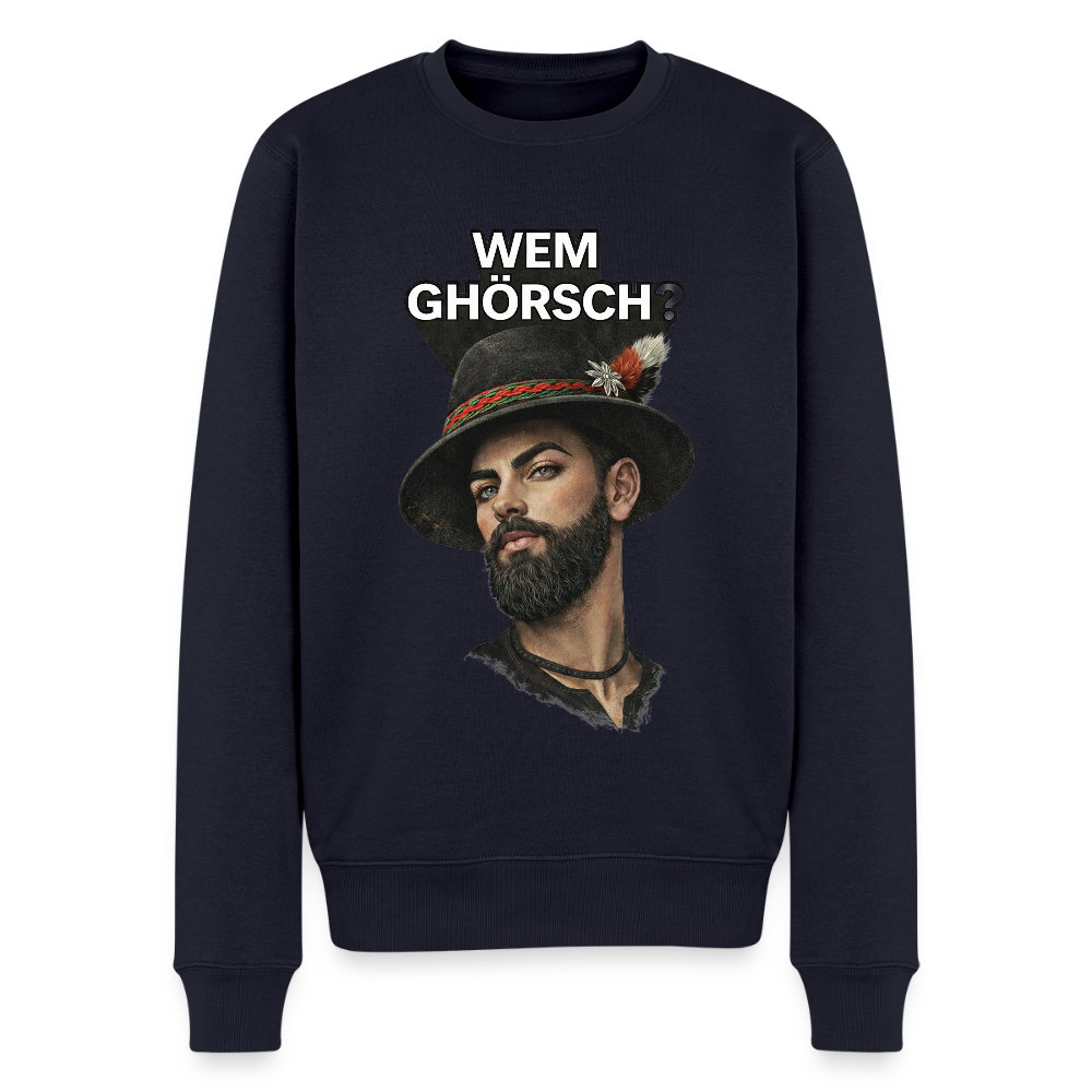 Wem ghörsch? – Alemannische Klärung |  Männer Premium Pullover - Navy