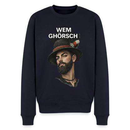 Wem ghörsch? – Alemannische Klärung |  Männer Premium Pullover - Navy