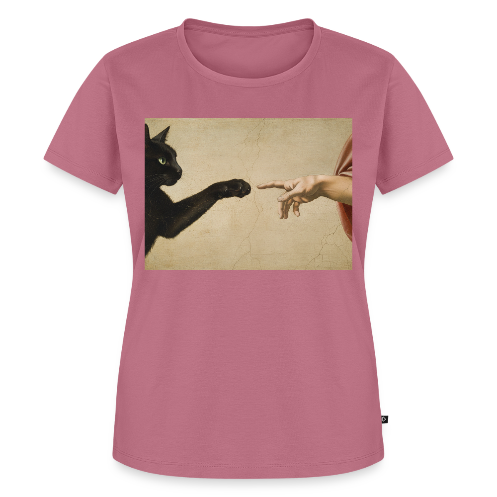 Die Erschaffung Adams… aber die Katze war schneller | Frauen Premium T-Shirt - Mauve