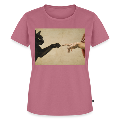 Die Erschaffung Adams… aber die Katze war schneller | Frauen Premium T-Shirt - Mauve