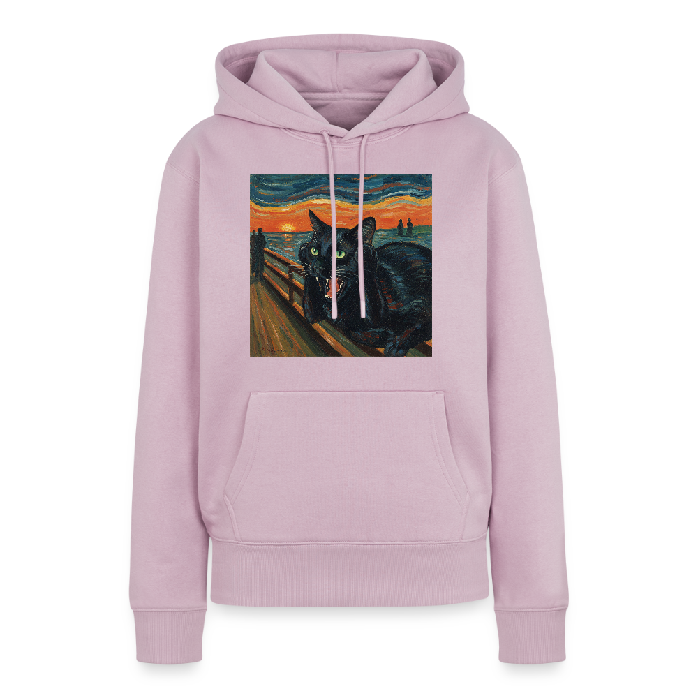 Der Schrei… aber die Katze hat’s zuerst gemerkt | Frauen Premium Hoodie - Altrosa