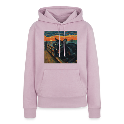 Der Schrei… aber die Katze hat’s zuerst gemerkt | Frauen Premium Hoodie - Altrosa
