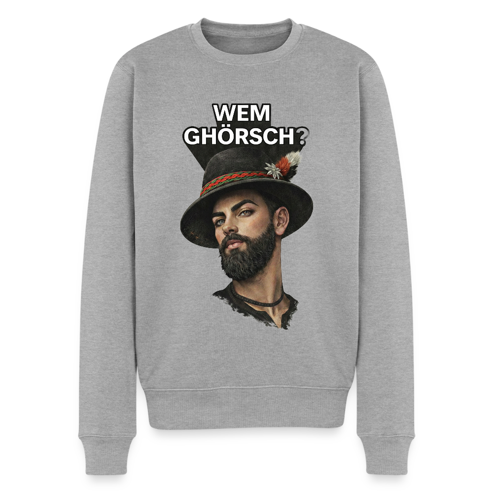 Wem ghörsch? – Alemannische Klärung |  Männer Premium Pullover - Grau meliert