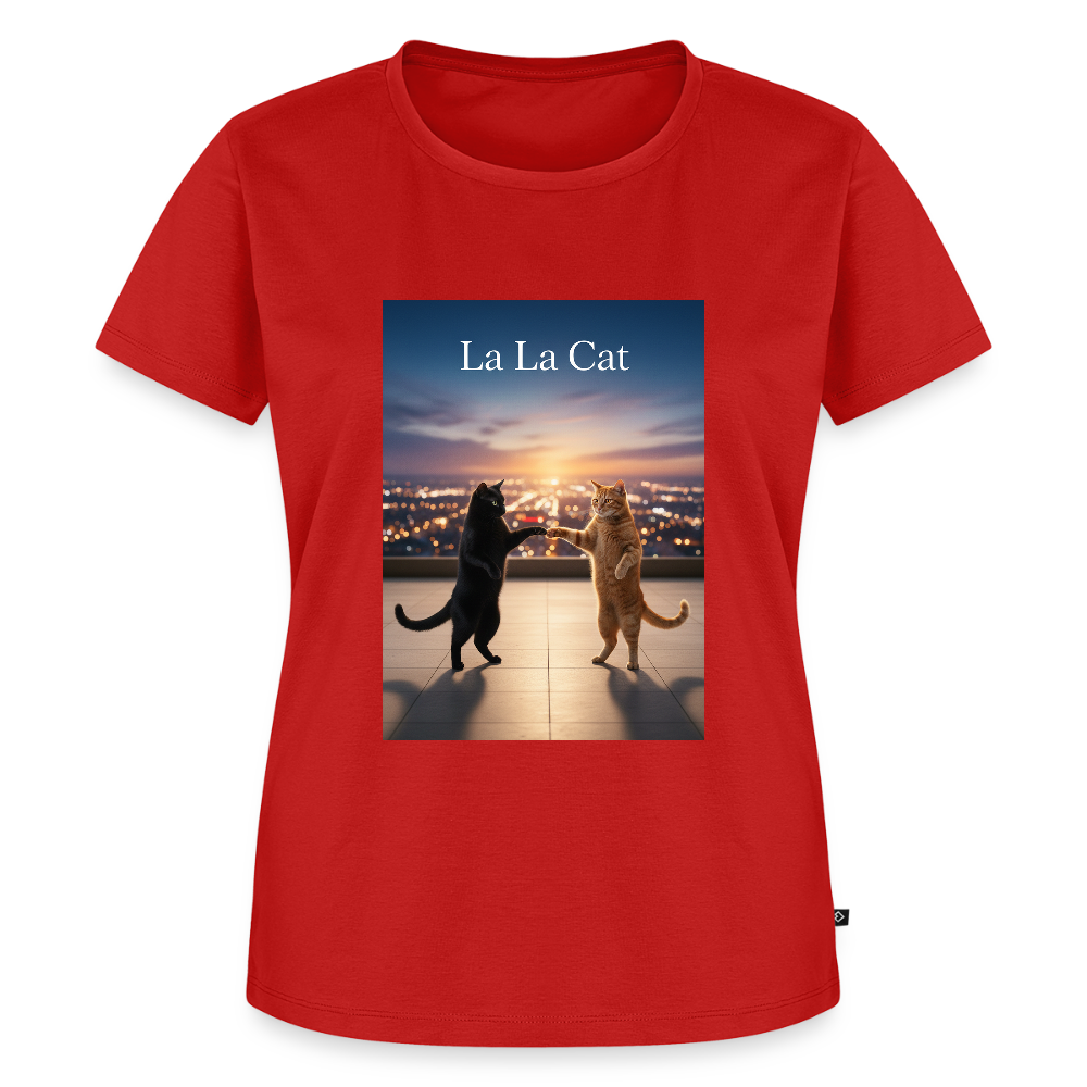 La La Cat – Tanz über den Dächern | Frauen Premium T-Shirt - Rot