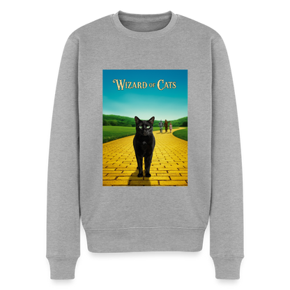 Wizard of Cats – Der gelbe Weg gehört Krümel |  Männer Premium Pullover - Grau meliert