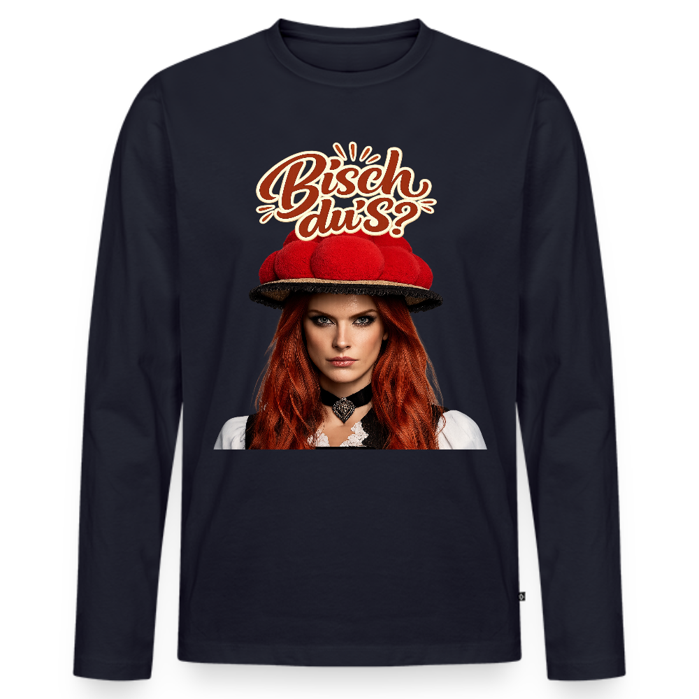 Bisch du’s? – Schwarzwaldmädel | Männer Premium Bio Langarmshirt - Navy