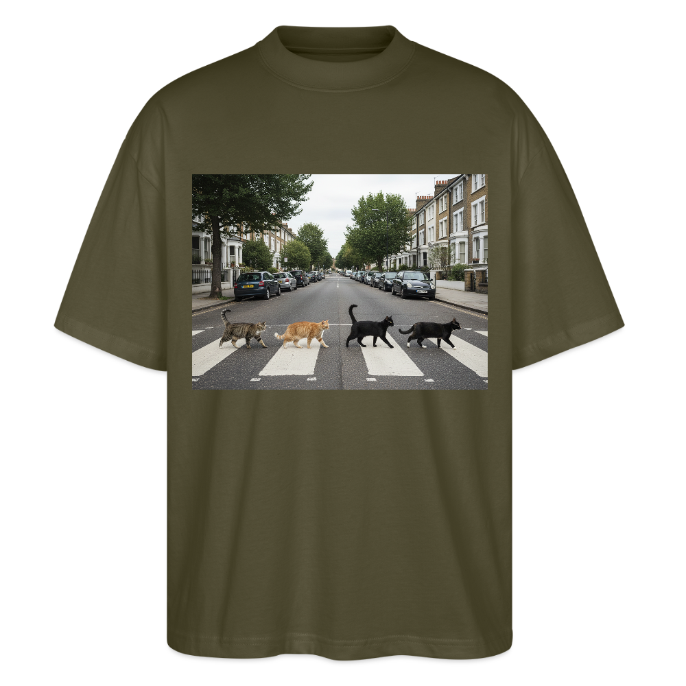 The Purrfect Crossing – Wir waren vor der Band da | Stanley/Stella Oversized Unisex Bio T-Shirt Blaster - Khaki