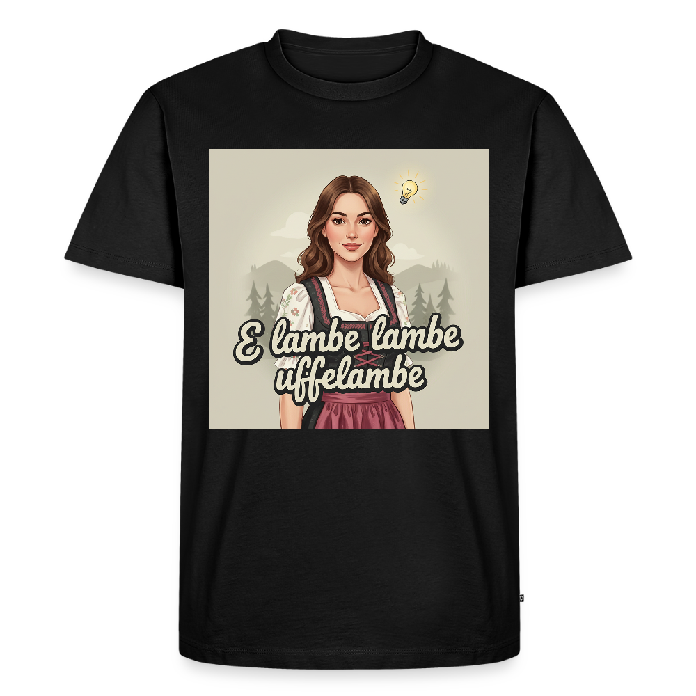 E Lambe, lambe, uffelambe – Alemannischer Geistesblitz | Männer Premium T-Shirt - Schwarz