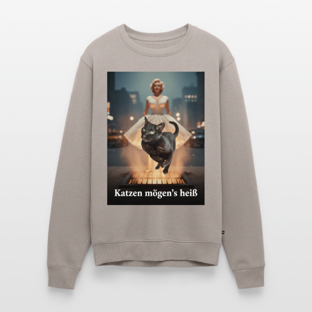 Katzen mögen’s heiß |  Männer Premium Pullover - Taupe