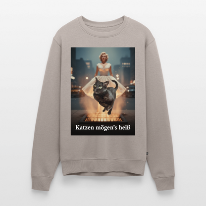 Katzen mögen’s heiß |  Männer Premium Pullover - Taupe